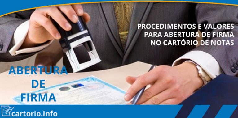 Abertura de Firma - Qual o valor para abrir firma no cartório de notas ...
